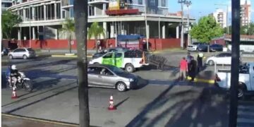 Disturbios en la Costanera de Corrientes tras el partido de Argentina