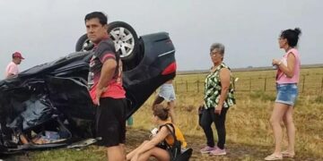 Choque frontal cerca del acceso de la ciudad de Mercedes