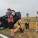 Choque frontal cerca del acceso de la ciudad de Mercedes