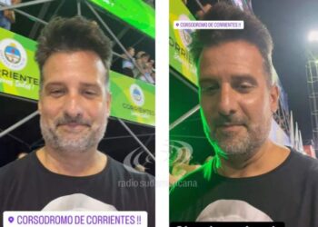 José Maria Listorti visitó Corrientes y disfrutó de una gran noche de Carnaval