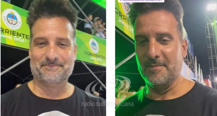 José Maria Listorti visitó Corrientes y disfrutó de una gran noche de Carnaval