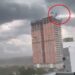 Corrientes: Cayó la grúa de un edificio por los fuertes vientos