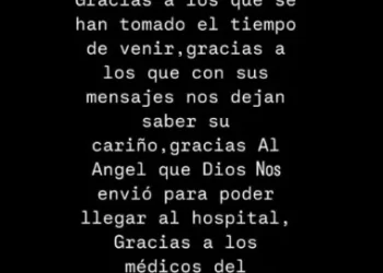 Armani sobre la salud de su hijo: “Gracias al Ángel que Dios nos envió”