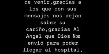 Armani sobre la salud de su hijo: “Gracias al Ángel que Dios nos envió”