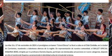 El BALLET OFICIAL ESQUINA Brilló en el Certamen “Litoral Danza”
