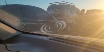 Se registró un cuádruple choque en cadena sobre Ruta Nacional 12