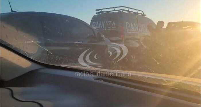 Se registró un cuádruple choque en cadena sobre Ruta Nacional 12