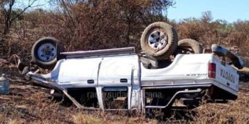 Despiste y vuelco en Alvear: un hombre resultó con lesiones graves