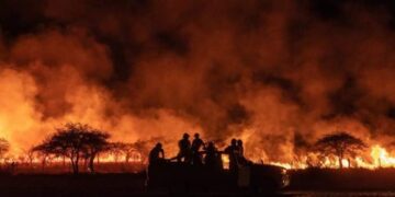 En medio de los incendios, Valdés viajó a Curuzú Cuatiá