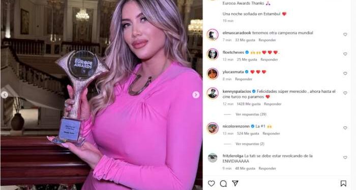 Wanda Nara ganó el premio a “Mujer del Año” en Turquía: Fue una noche soñada