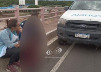 Rescataron a una mujer que quiso lanzarse desde el Puente