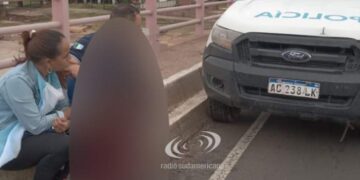 Rescataron a una mujer que quiso lanzarse desde el Puente
