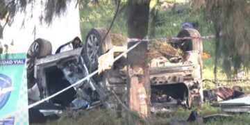 Cinco muertos tras despiste, vuelco y choque de un auto contra un árbol