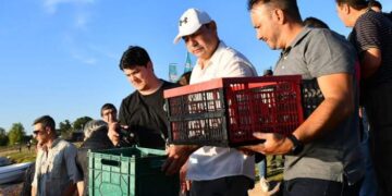 Fiesta del Surubí: Valdés encabezó la liberación de 5000 alevines en el Paraná