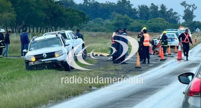 Dos personas fallecieron tras un choque en la Ruta Nacional N° 12