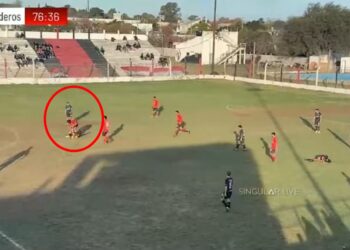 Brutal agresión: un jugador golpeó a un árbitro y lo dejó inconsciente