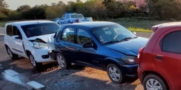 Accidente por la Ruta 11: dos niños heridos tras colisionar vehículos en cadena