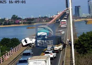 Impactante video: así fue momento del choque múltiple en el puente General Manuel Belgrano