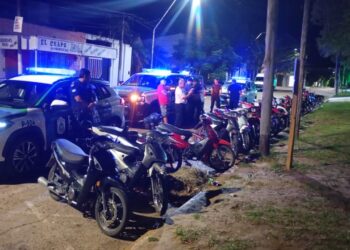 Acción preventiva conjunta en el casco céntrico: secuestran motos