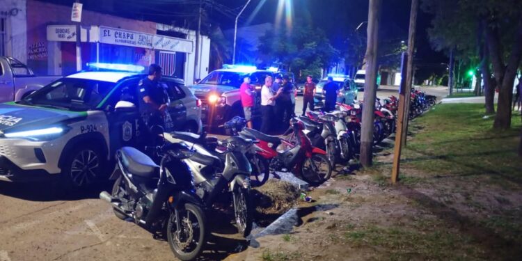 Acción preventiva conjunta en el casco céntrico: secuestran motos