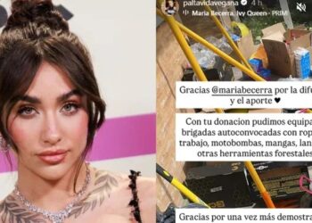 María Becerra donó fondos para combatir los incendios en Chubut