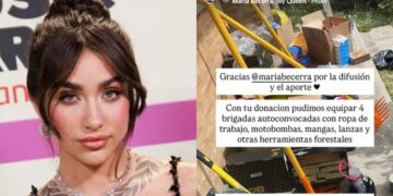 María Becerra donó fondos para combatir los incendios en Chubut