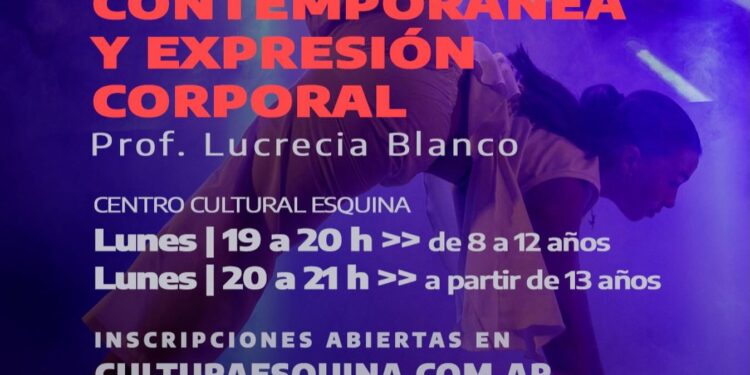 Abren inscripciones para el taller de Danza Contemporánea y Expresión Corporal en Esquina