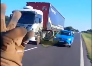 Imprudencia en la ruta: se cruzó de carril y casi provoca una tragedia
