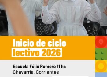 El gobernador Juan Pablo Valdés inaugura el ciclo lectivo 2026 cortando las cintas de un flamante edificio escolar