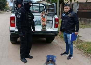 San Luis del Palmar: habían robado hasta una imagen de San Miguel Arcángel