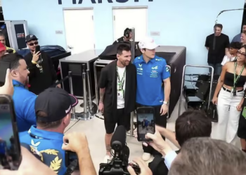 Messi fue a ver a Colapinto con su familia al GP de Miami de Fórmula 1