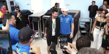 Messi fue a ver a Colapinto con su familia al GP de Miami de Fórmula 1