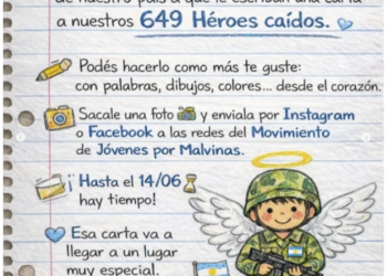 Convocan a jóvenes a escribir cartas para los caídos en Malvinas