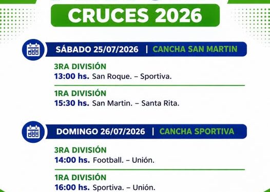 Futbol local: ¡Se vienen los cruces del Torneo 2026!